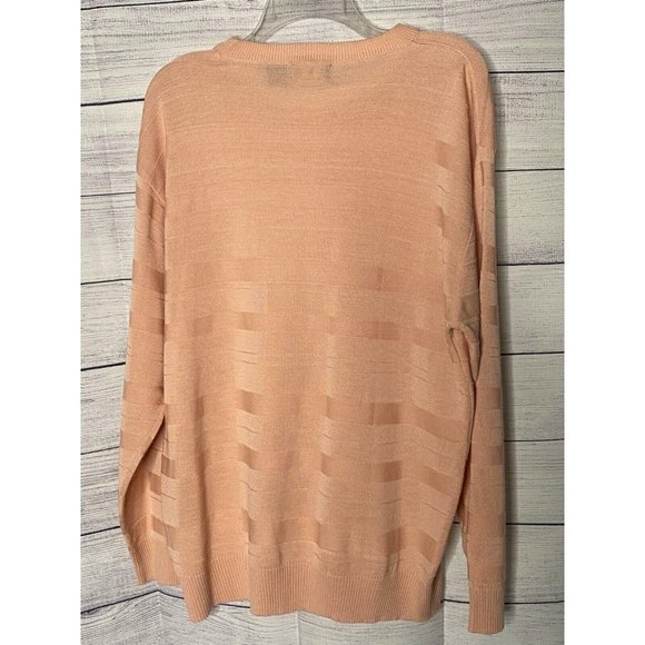 Trust light pink/peach light weight women's pullover size medium oversized - Picture 4 of 4